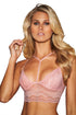 Sexy Pink Strappy Lace Bralette